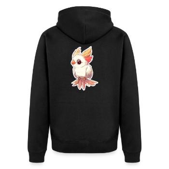 Cacatoès - Veste à capuche bio Premium Unisexe - noir - Dos - Nico (187cm)
