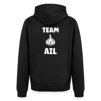 Team Garlic - Veste à capuche bio Premium Unisexe - noir - Dos - Nico (187cm)