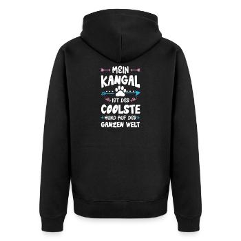 Dicton du chien Kangal - Veste à capuche bio Premium Unisexe - noir - Dos - Nico (187cm)