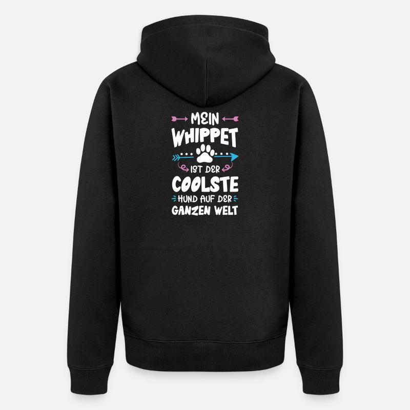 Dicton de chien whippet - Veste à capuche bio Premium Unisexe - noir