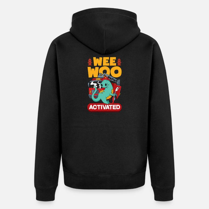 Escouade Wee Woo Pompier, Petit Pompier - Veste à capuche bio Premium Unisexe - noir
