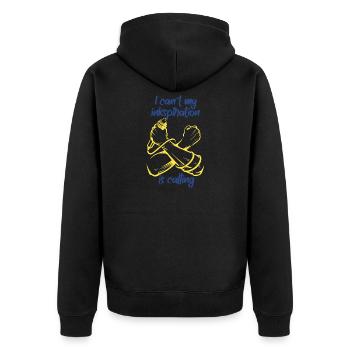 Poetry Slam Ink Stimulation Slam Poetry - Unisex Premium Organic Zip Hoodie - black - Back - Nico (187cm)