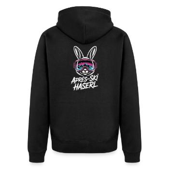 Après-ski bunny hut fun Skier ski bunny - Veste à capuche bio Premium Unisexe - noir - Dos - Nico (187cm)