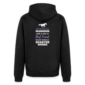 Ami Quarter Horse - Don Amateur de chevaux & Cavalier - Veste à capuche bio Premium Unisexe - noir - Dos - Nico (187cm)