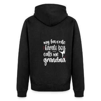 Fière Karaté Grand-mère Meilleur Karaté Grand-mère Cadeau - Veste à capuche bio Premium Unisexe - noir - Dos - Nico (187cm)