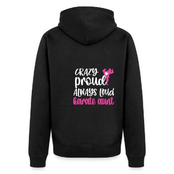 Meilleur cadeau de tante de karaté Tante fière de karaté - Veste à capuche bio Premium Unisexe - noir - Dos - Nico (187cm)
