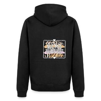 Medical Radiology Technologist Nuclear Medicine - Unisex Premium Organic Zip Hoodie - black - Back - Nico (187cm)