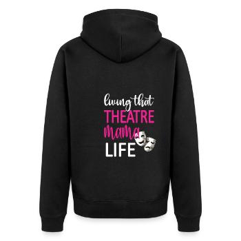 Fière maman de théâtre Acteur de théâtre maman - Veste à capuche bio Premium Unisexe - noir - Dos - Nico (187cm)