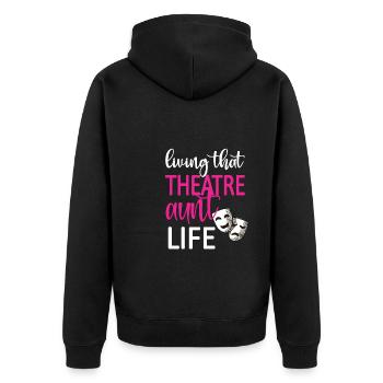 Théâtre Tante Fière Théâtre Acteurs Tante - Veste à capuche bio Premium Unisexe - noir - Dos - Nico (187cm)