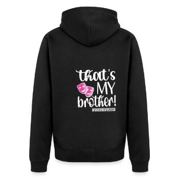 Theater Sister Theater Actor Sister - Unisex Premium Organic Zip Hoodie - black - Back - Nico (187cm)