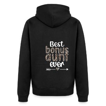 Meilleur bonus Tante Fière Belle-tante Cadeau - Veste à capuche bio Premium Unisexe - noir - Dos - Nico (187cm)