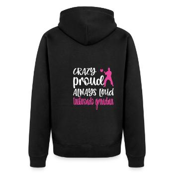 Taekwondo Grand-mère Fière Taekwondo Grand-mère Cadeau - Veste à capuche bio Premium Unisexe - noir - Dos - Nico (187cm)
