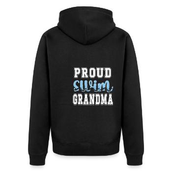 Meilleure natation Grand-mère Grand-mère Nageuse Grand-mère Natation Grand-mère - Veste à capuche bio Premium Unisexe - noir - Dos - Nico (187cm)