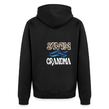 Meilleure natation Grand-mère Grand-mère Nageuse Grand-mère Natation Grand-mère - Veste à capuche bio Premium Unisexe - noir - Dos - Nico (187cm)