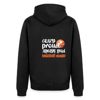Memaw Grandma Of Basketball Player Basketball Memaw - Unisex Premium Organic Zip Hoodie - black - Back - Nico (187cm)
