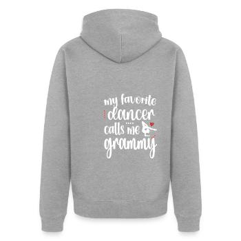 Fier Dance Grammy Grandma De Dancer Dance Grammy - Veste à capuche bio Premium Unisexe - gris chiné - Dos - Nico (187cm)