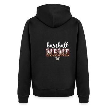 Meme Oma Eines Baseballspieler Baseball Meme - Unisex Premium Bio Zip Hoodie - Schwarz - Hinten - Nico (187cm)