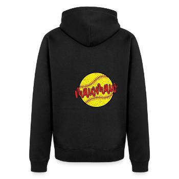 Mawmaw Oma Eines Softballspieler Softball Mawmaw - Unisex Premium Bio Zip Hoodie - Schwarz - Hinten - Nico (187cm)