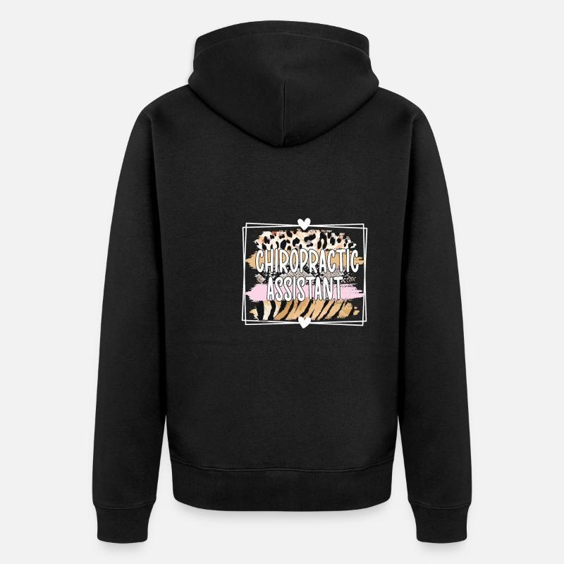 Chiropraktischer Assistent Chiropraktik Assistent - Unisex Premium Bio Zip Hoodie - Schwarz