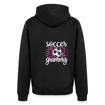 Grammy Oma Von Fußballspieler Fußball Grammy - Unisex Premium Bio Zip Hoodie - Schwarz - Hinten - Nico (187cm)