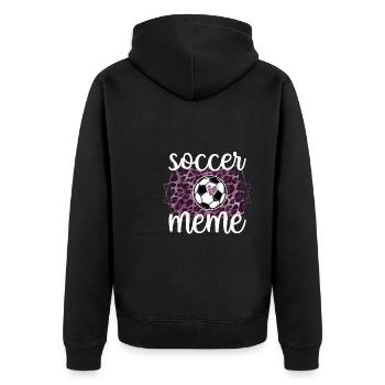 Fière maman de football Grand-mère de joueur de football mème - Veste à capuche bio Premium Unisexe - noir - Dos - Nico (187cm)