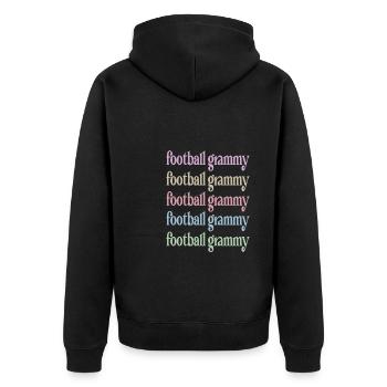 Football Grammy Grandma Of Football Player Grammy - Unisex Premium Bio Zip Hoodie - Schwarz - Hinten - Nico (187cm)