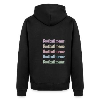 Football Meme Grandma Of Football Player Meme - Unisex Premium Bio Zip Hoodie - Schwarz - Hinten - Nico (187cm)