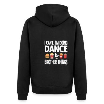 Dance Brother Of a Dancer Brother of Dancer - Unisex Premium Organic Zip Hoodie - black - Back - Nico (187cm)