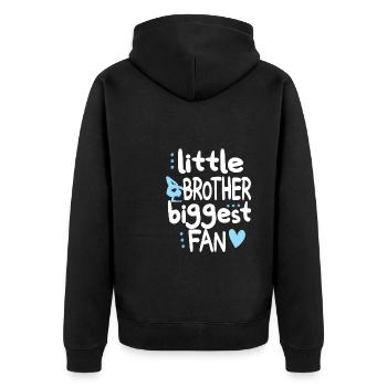 Gymnastics Brother Artistic Gymnastics Brother Of Gymnast - Unisex Premium Organic Zip Hoodie - black - Back - Nico (187cm)