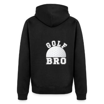 Fier golf frère du golfeur golfeur frère - Veste à capuche bio Premium Unisexe - noir - Dos - Nico (187cm)