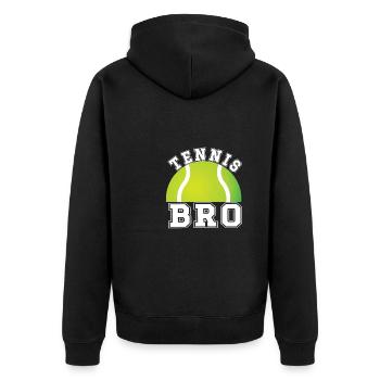 Fier frère de tennis du joueur de tennis frère - Veste à capuche bio Premium Unisexe - noir - Dos - Nico (187cm)