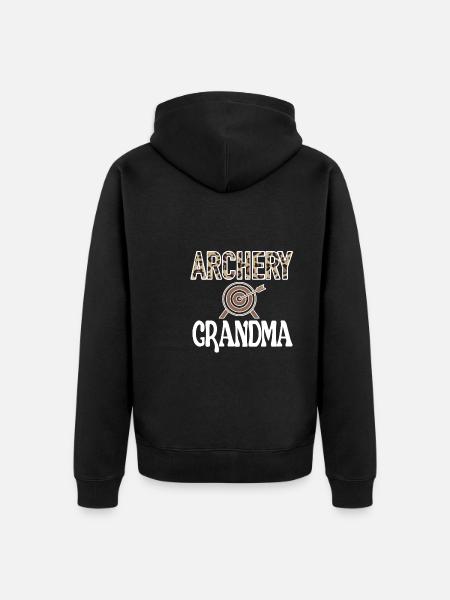 Bogenschießen-Großmutter Von Bogenschützen Oma - Unisex Premium Bio Zip Hoodie - Schwarz