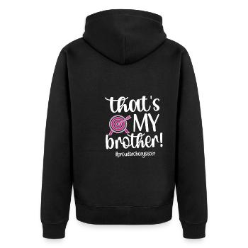 Archery Sister Archer Sister - Unisex Premium Organic Zip Hoodie - black - Back - Nico (187cm)