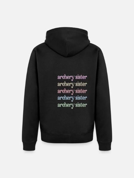 Archery Sister Archer Sister - Unisex Premium Organic Zip Hoodie - black