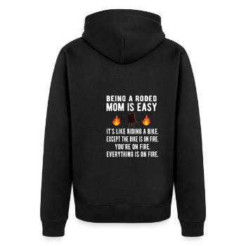 Beste Rodeo Mama Rodeo-Reiter Mutter Geschenk - Unisex Premium Bio Zip Hoodie - Schwarz - Hinten - Nico (187cm)