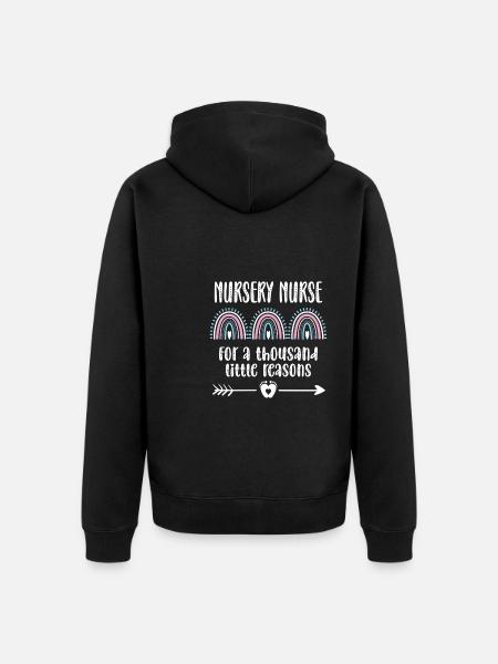 Proud Neonatal Nurse Gift - Unisex Premium Organic Zip Hoodie - black