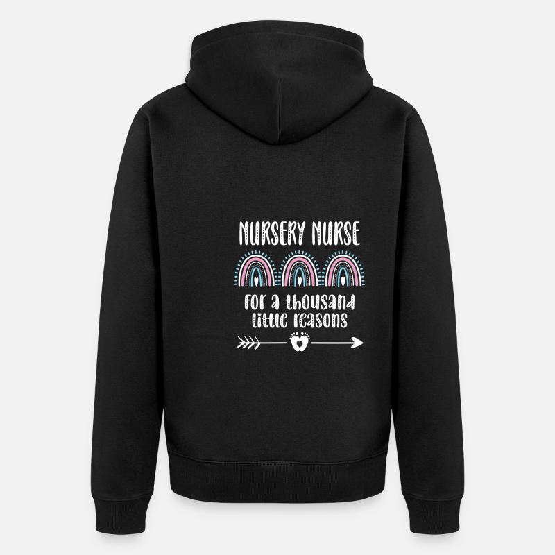 Fier cadeau d'infirmière néonatale - Veste à capuche bio Premium Unisexe - noir