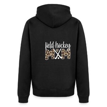 Fière maman de hockey sur gazon maman joueuse de hockey sur gazon - Veste à capuche bio Premium Unisexe - noir - Dos - Nico (187cm)