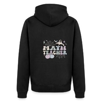 Spooky Math Teacher Halloween Math Teaching Gift - Unisex Premium Bio Zip Hoodie - Schwarz - Hinten - Nico (187cm)