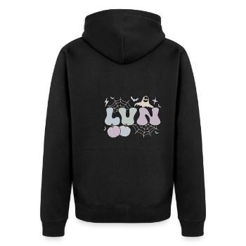 LVN Infirmière professionnelle autorisée Halloween - Veste à capuche bio Premium Unisexe - noir - Dos - Nico (187cm)