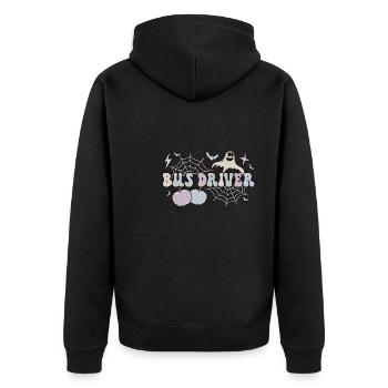 School Bus Driver Halloween School Bus Driving - Unisex Premium Organic Zip Hoodie - black - Back - Nico (187cm)