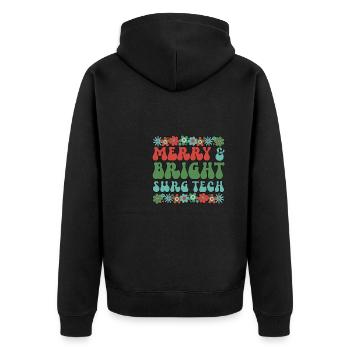 Surgical Technologist Christmas Surgical Tech Xmas - Unisex Premium Organic Zip Hoodie - black - Back - Nico (187cm)