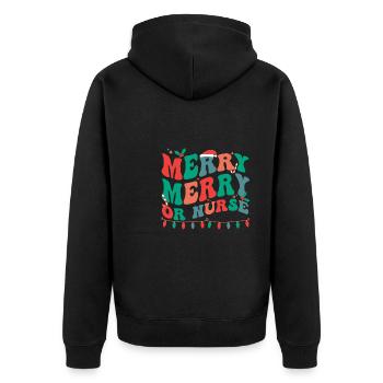 OR Nurse Christmas Operating Room Nurse Xmas Gifts - Unisex Premium Organic Zip Hoodie - black - Back - Nico (187cm)