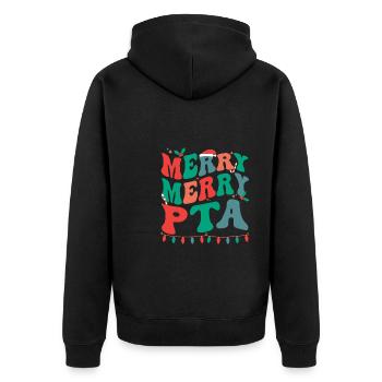 Physical Therapist Assistant Christmas PTA Xmas - Unisex Premium Organic Zip Hoodie - black - Back - Nico (187cm)