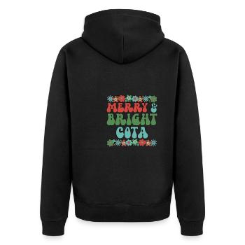 COTA Christmas Occupational Therapy Assistant Xmas - Unisex Premium Organic Zip Hoodie - black - Back - Nico (187cm)