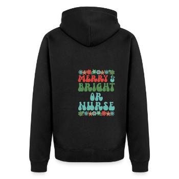 OR Nurse Christmas Operating Room Nurse Xmas Gifts - Unisex Premium Organic Zip Hoodie - black - Back - Nico (187cm)