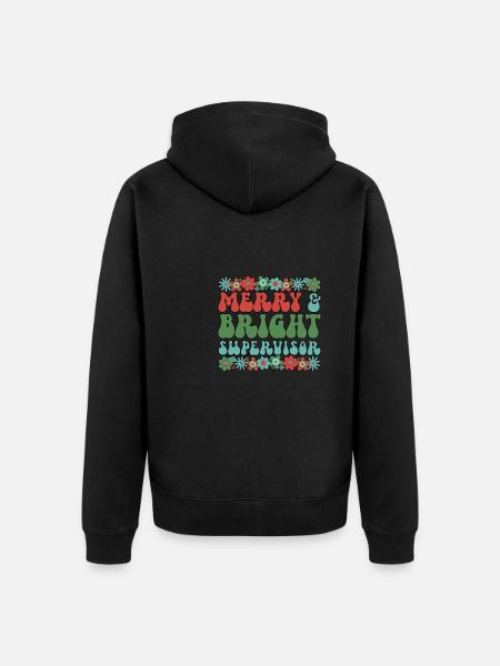 Supervisor Christmas Supervisory Management Xmas - Unisex Premium Organic Zip Hoodie - black