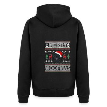 Cadeau de chien d’or de Noël Labrador - Veste à capuche bio Premium Unisexe - noir - Dos - Nico (187cm)