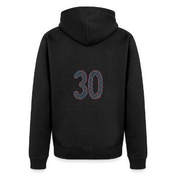 HAPPY BIRTHDAY. JOYEUX ANNIVERSAIRE. ANNIVERSAIRE. - Veste à capuche bio Premium Unisexe - noir - Dos - Nico (187cm)