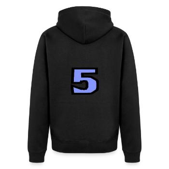 5. 5 ANS. 5e ANNIVERSAIRE. ANNIVERSAIRE 5 ANS. 5. - Veste à capuche bio Premium Unisexe - noir - Dos - Nico (187cm)